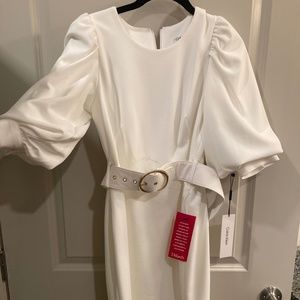 White Calvin Klein Work Dress